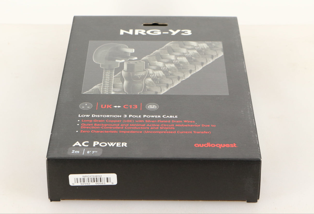 Box for a used Audioquest NRG-Y3 Mains Cable 2.0m