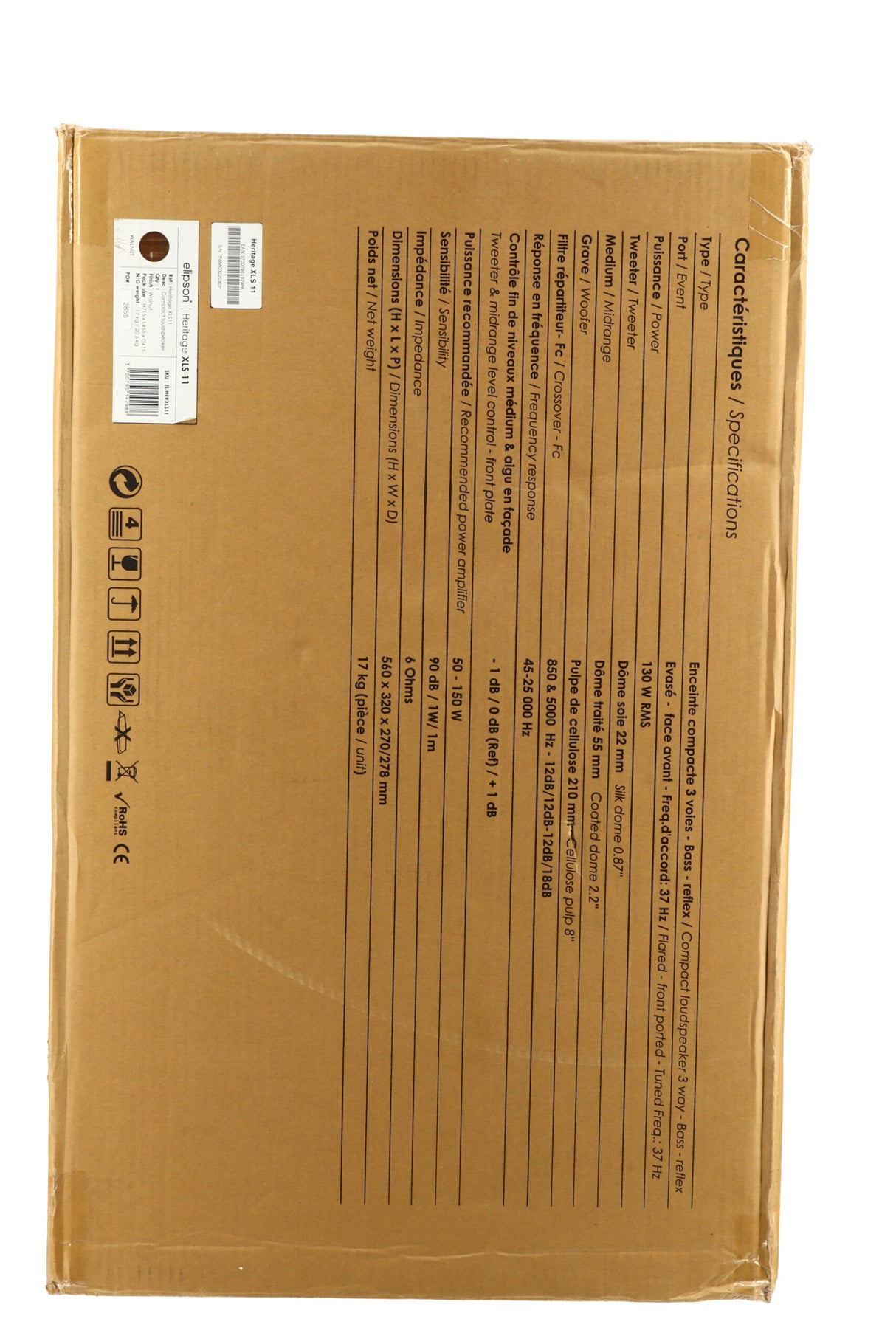 Elipson Heritage XLS 11 Loudspeakers & Stands - Walnut