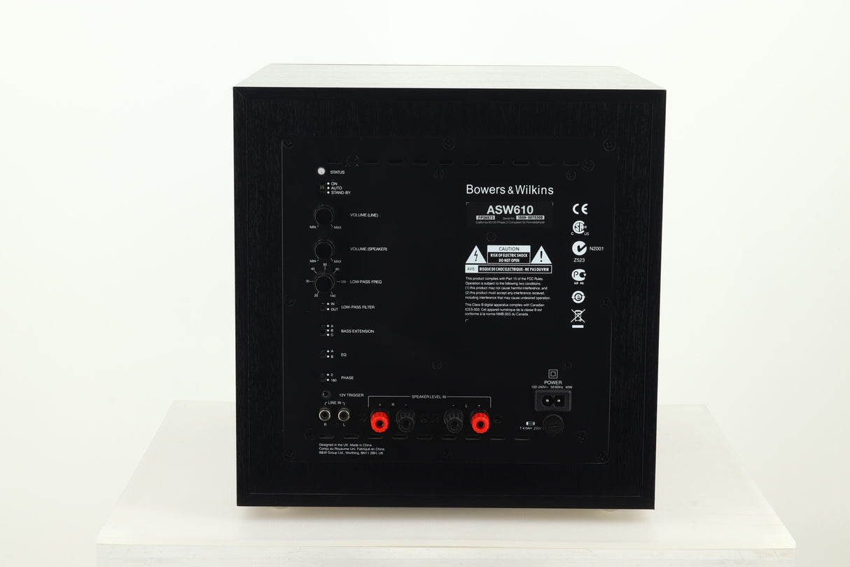 B&W ASW610 Subwoofer - Black Ash
