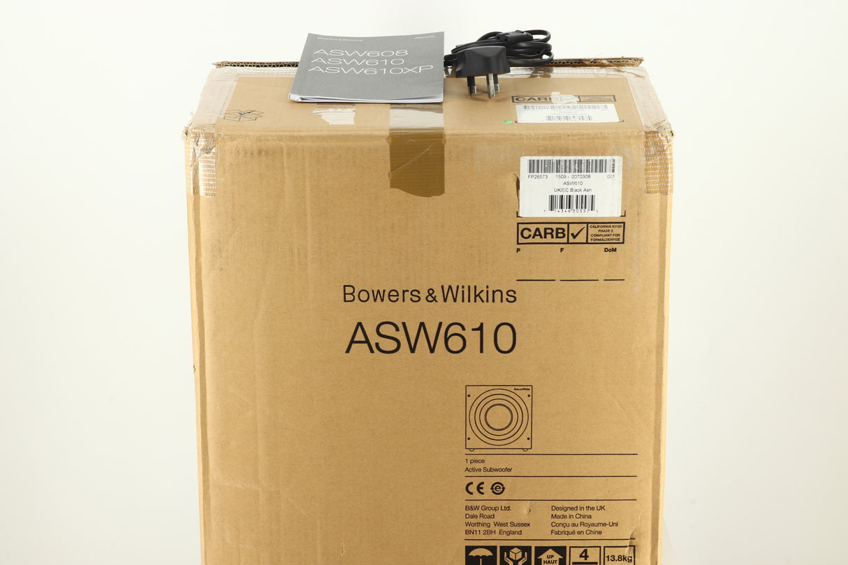 B&W ASW610 Subwoofer - Black Ash