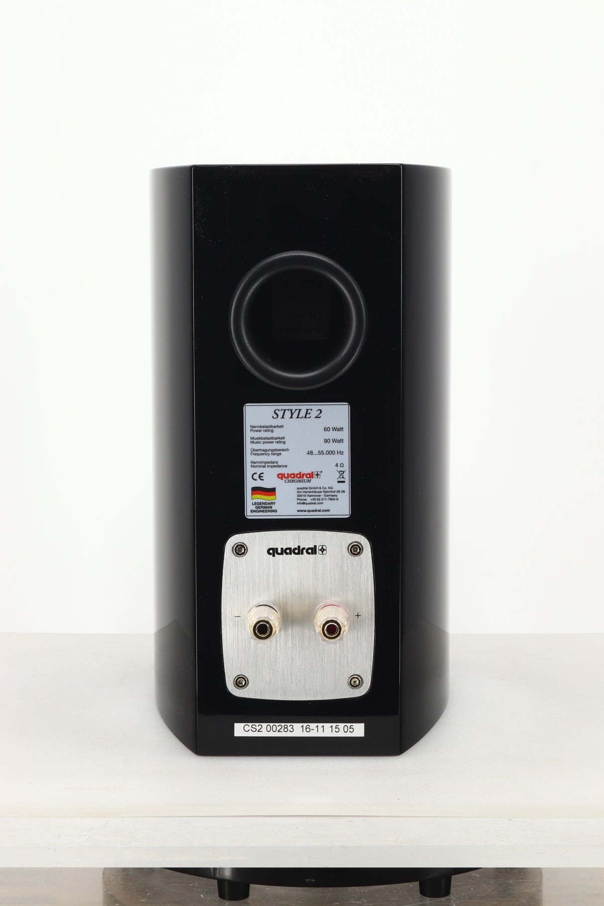 Quadral Chromium Style 2 Standmount Speakers - Black Gloss