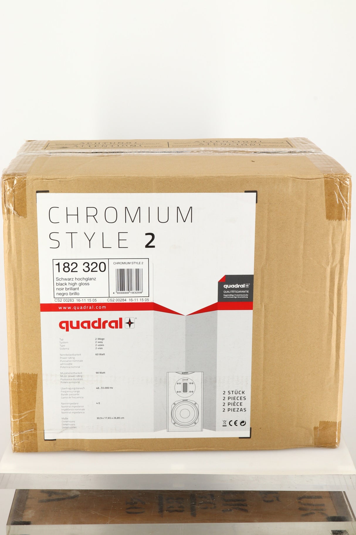 Quadral Chromium Style 2 Standmount Speakers - Black Gloss