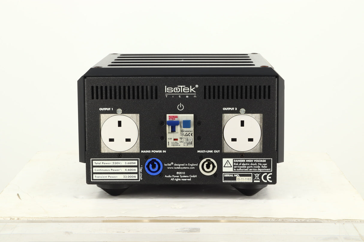 IsoTek GII Titan Mains Conditioner - Black