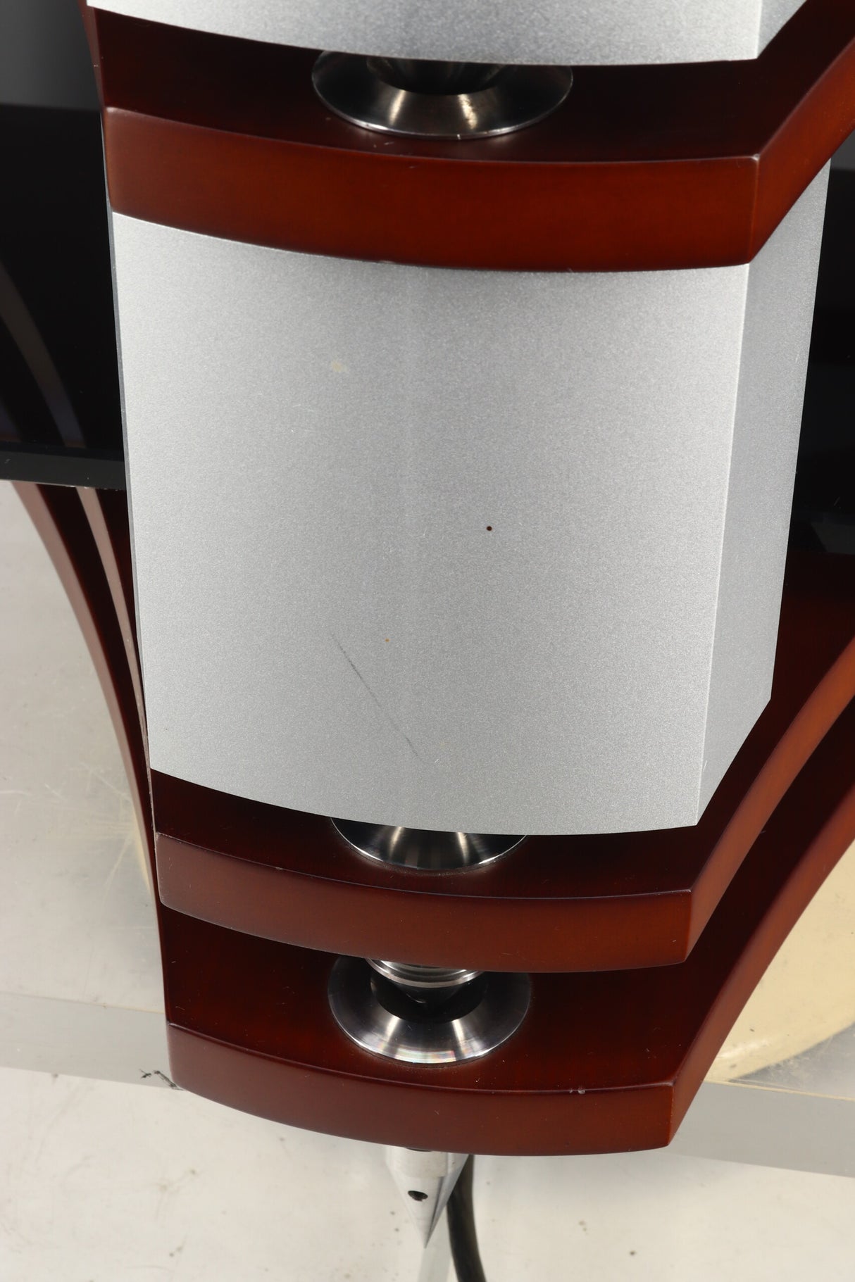 Naim Fraim Base & 4 Shelves Hifi Stand - Dark Cherry / Silver