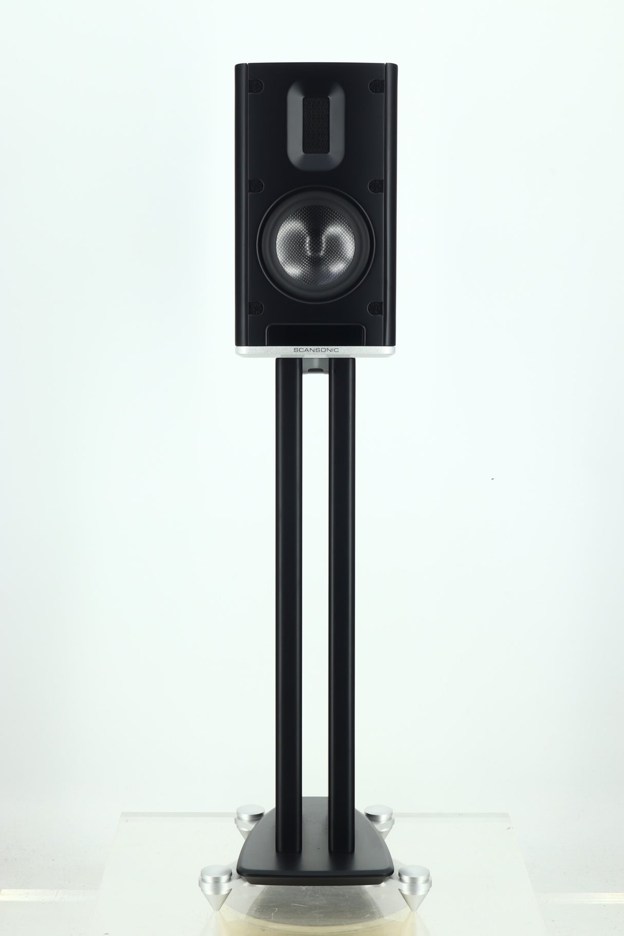 Scansonic MB1 Standmount Speakers - Black / Twin Pillar Stands
