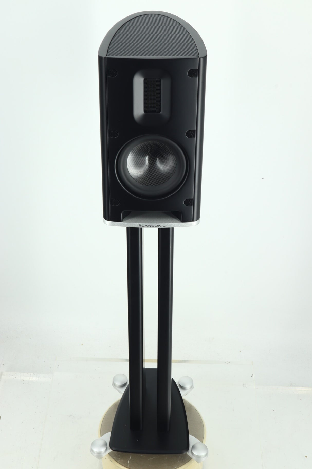 Scansonic MB1 Standmount Speakers - Black / Twin Pillar Stands