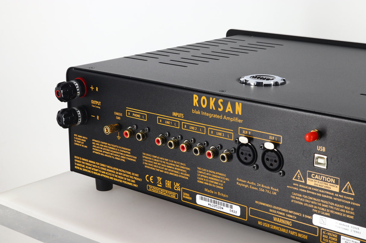 Roksan Blak (Non-Bluetooth) Integrated Amplifier - Charcoal