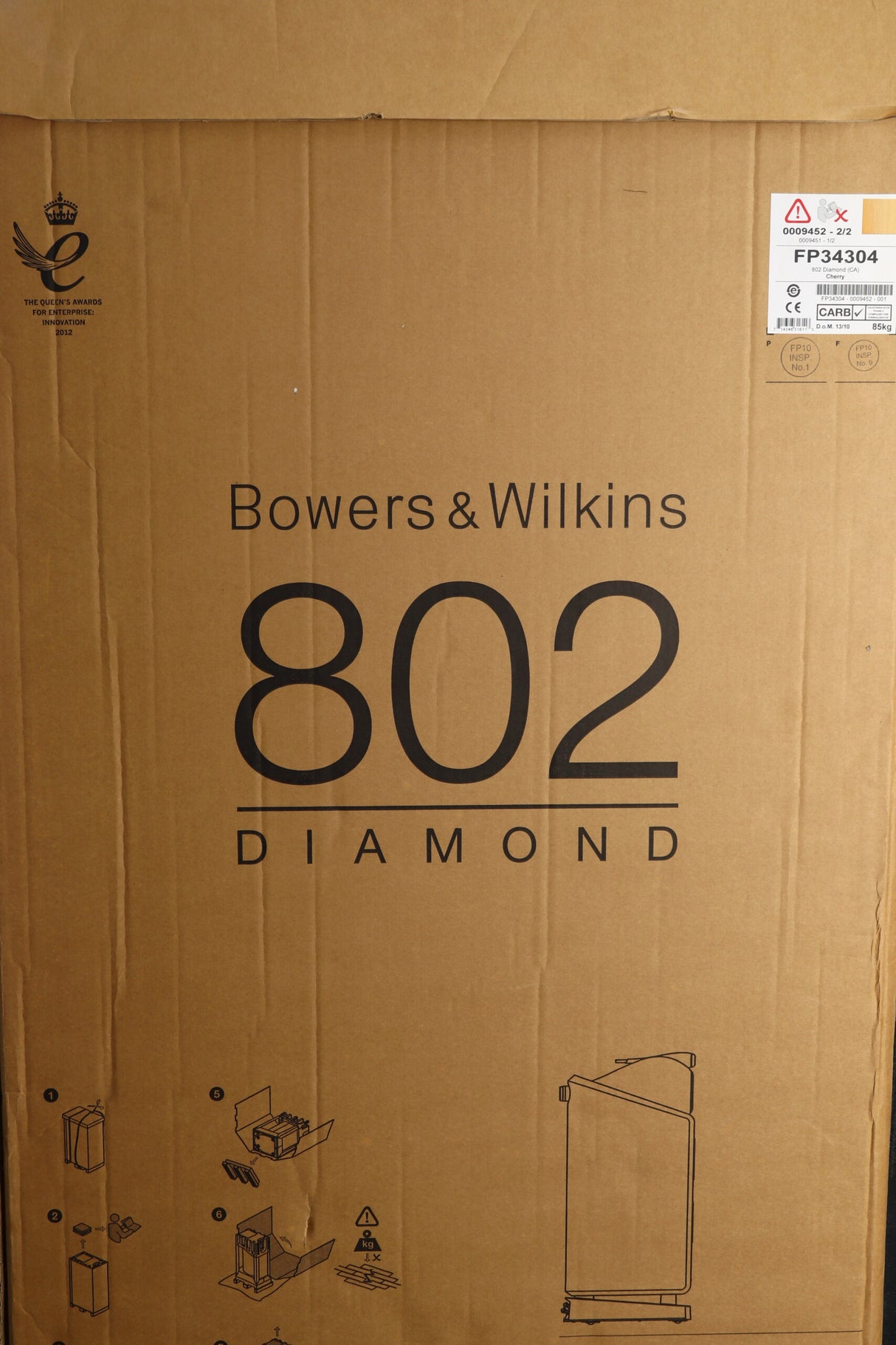 B&W 802 Diamond Floorstanding Speakers - Cherry