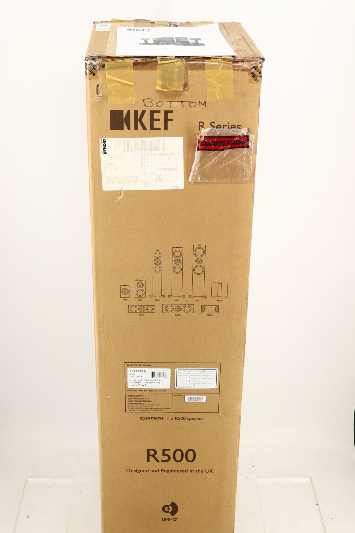 KEF R500 Floorstanding Speakers - Gloss Black