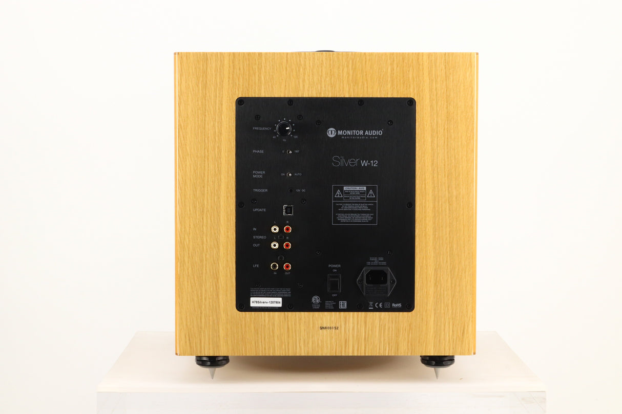 Monitor Audio Silver W-12 Subwoofer - Oak