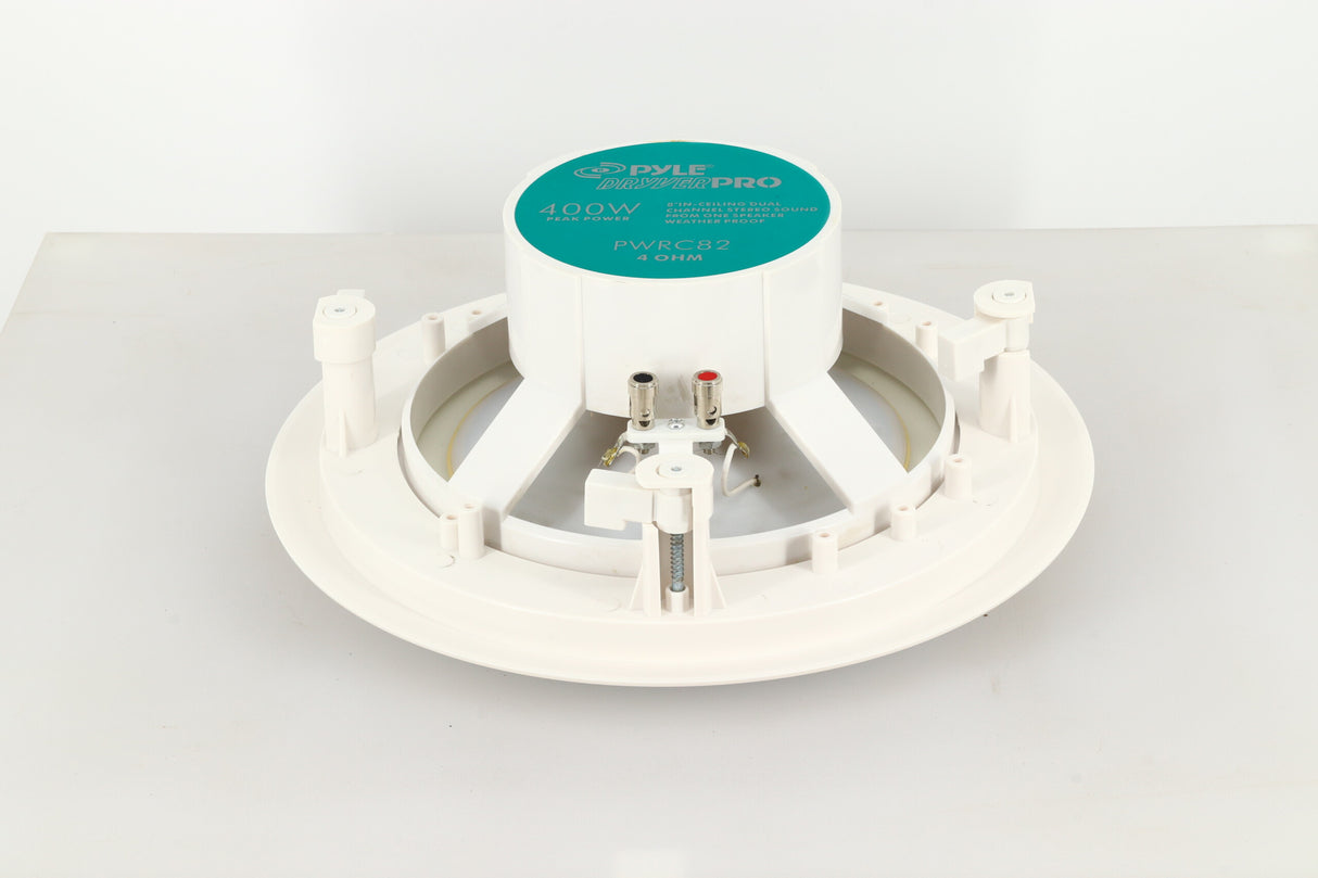 Pyle PWRC82 Dual Channel In-Ceiling/Wall Speaker - White