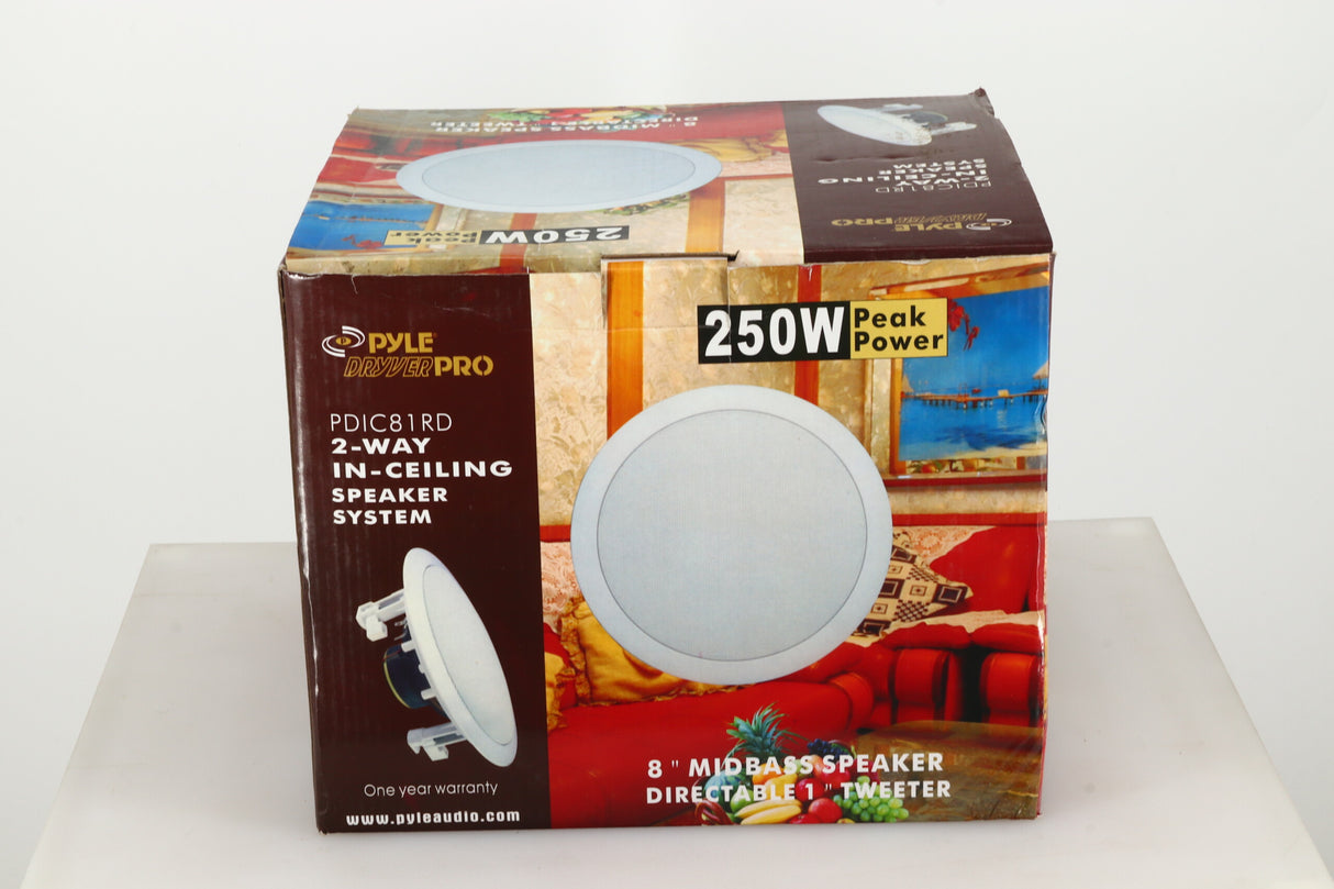 Pyle PDIC81RD In-Ceiling/Wall Speaker - White