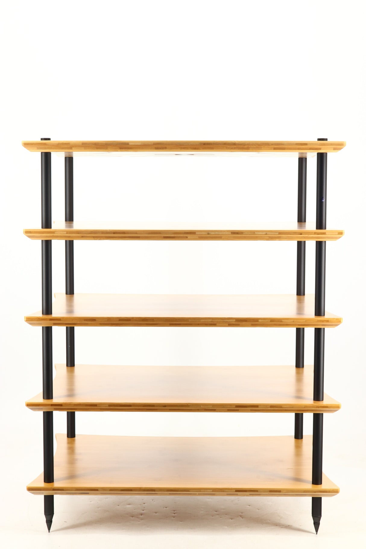Quadraspire Q4 EVO 5 Shelf Hifi Support - Natural Bamboo / Black Legs