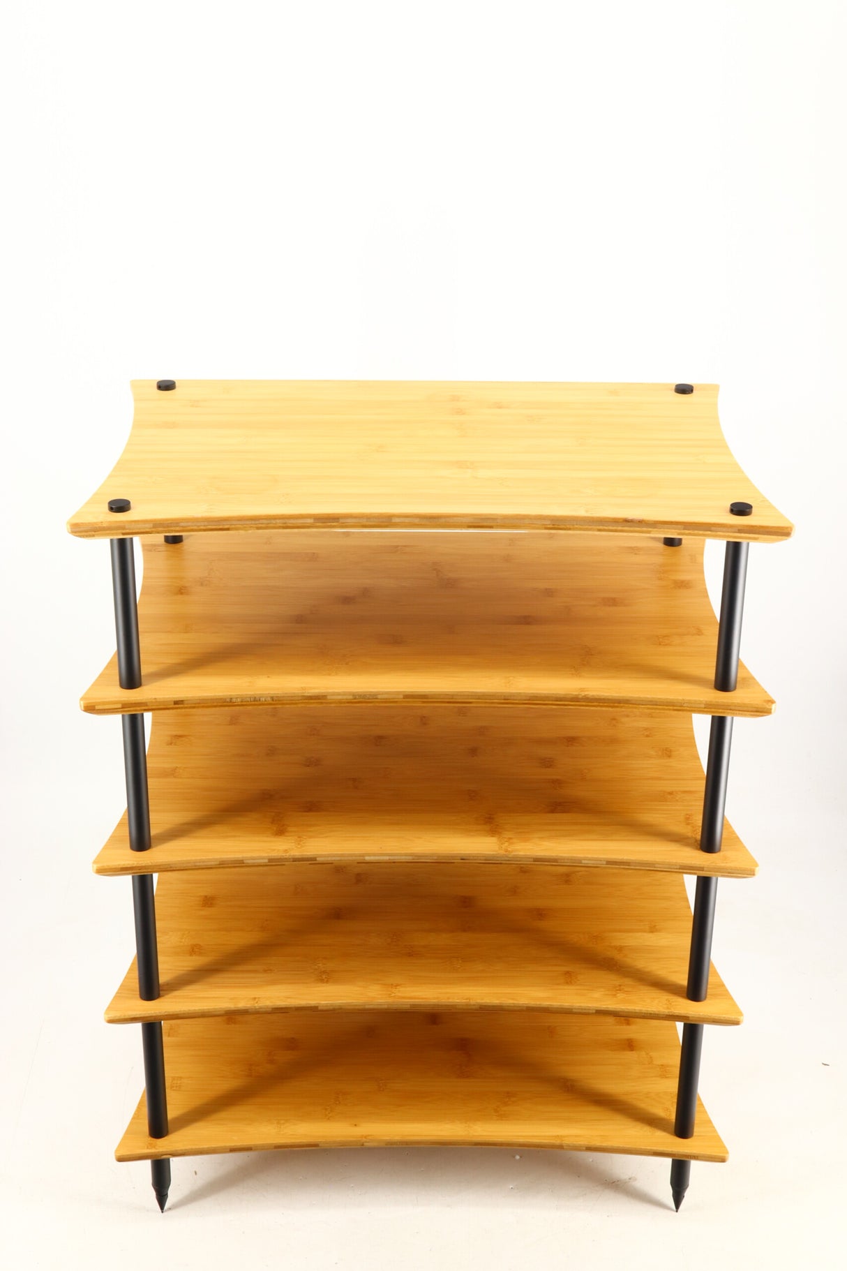 Quadraspire Q4 EVO 5 Shelf Hifi Support - Natural Bamboo / Black Legs