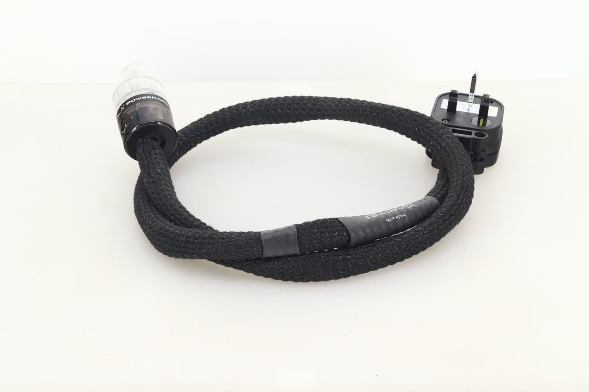 Russ Andrews EVO 500 Powerkord 1.0m / 10A Rhodium UK Plug / C15 Rhodium Wattgate Connector