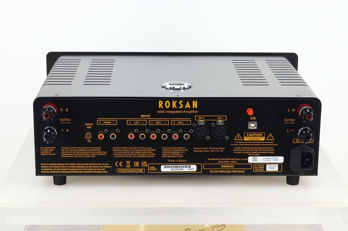 Roksan Blak (Non-Bluetooth) Integrated Amplifier - Charcoal
