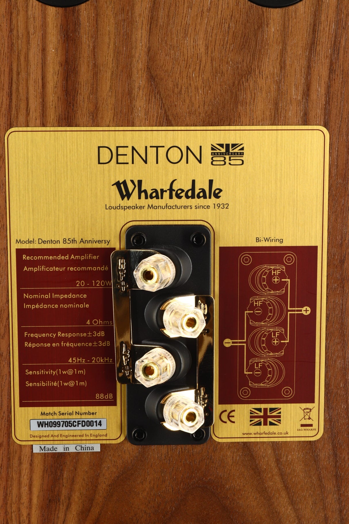Wharfedale Denton 85th Anniversary Standmount Speakers - Walnut
