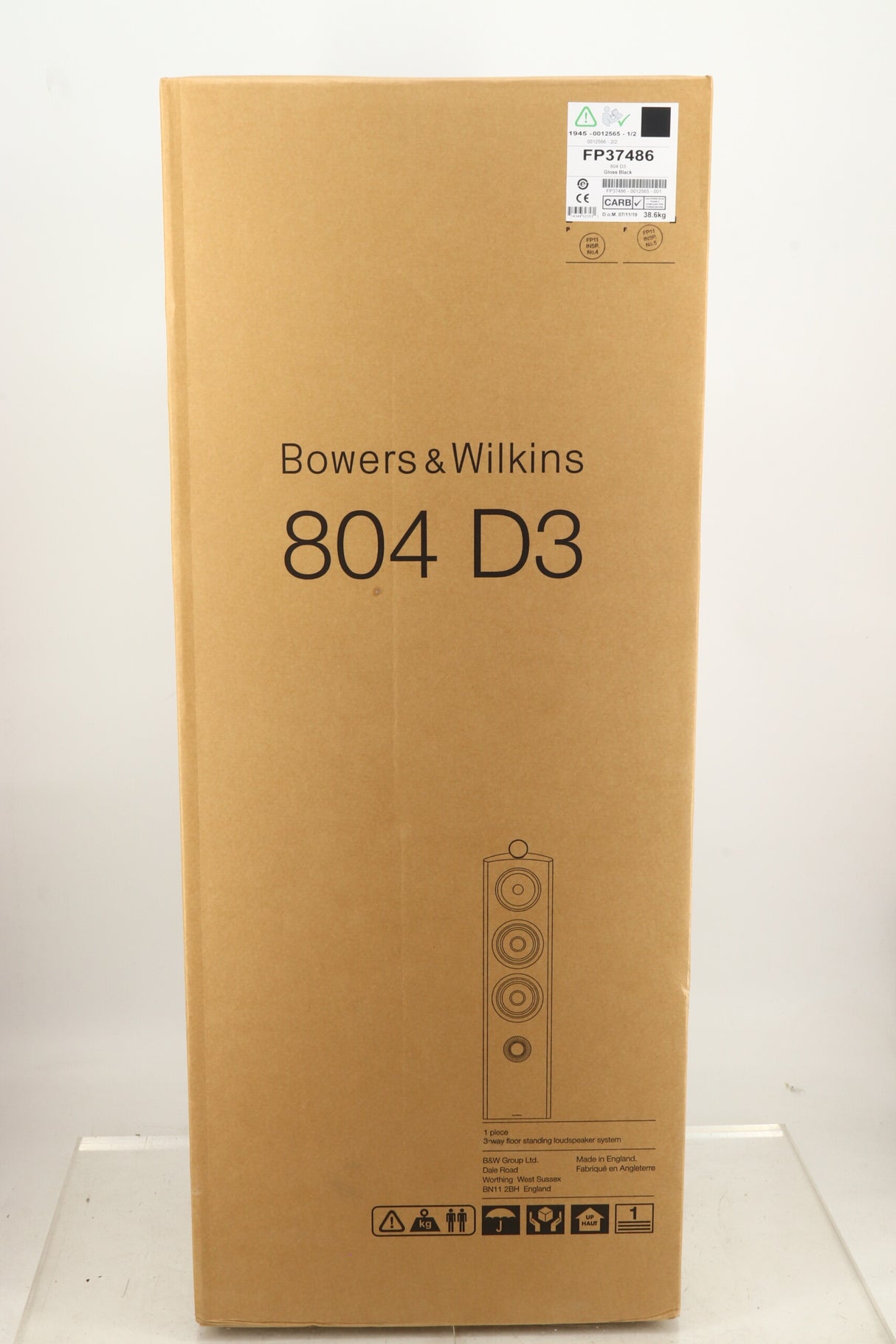 B&W 804 D3 Floorstanding Speakers - Gloss Black