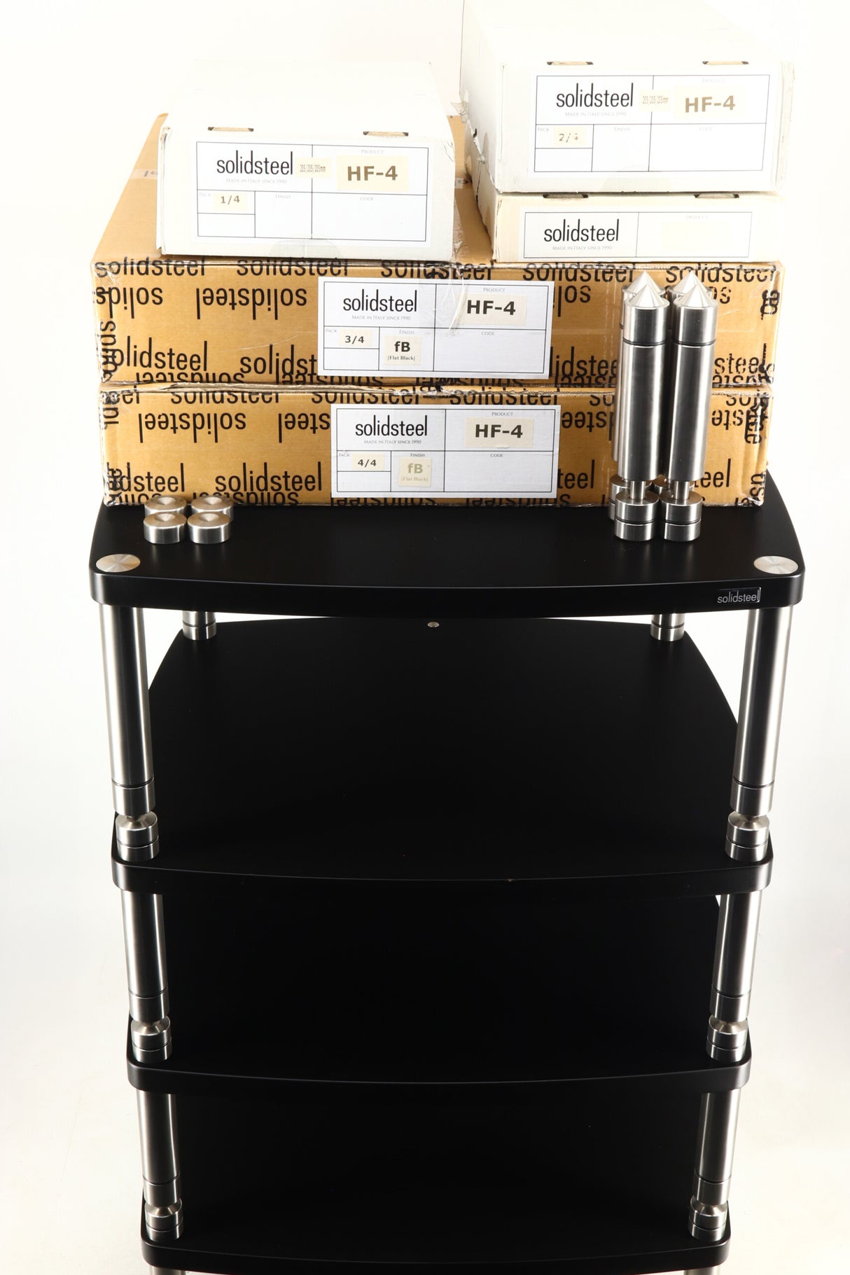 Solid Steel Hyperspike HF Series Hifi Rack 4 Shelf