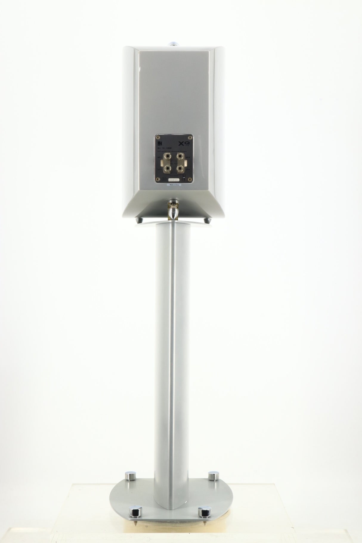 KEF XQ One Loudspeakers - Silver & Stands