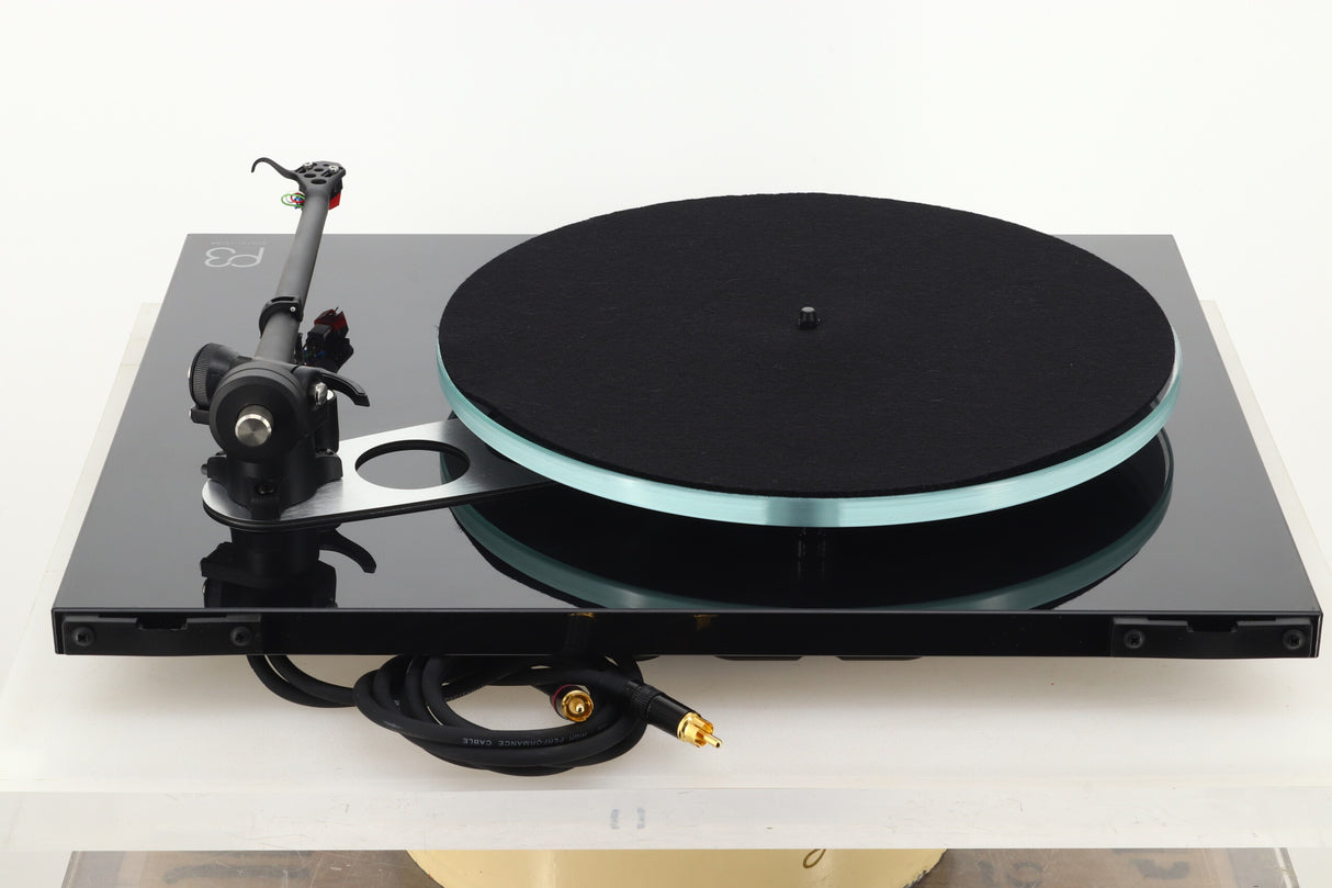 Rega Planar 3 Turntable / AT VM95ML Cartridge - Black Gloss