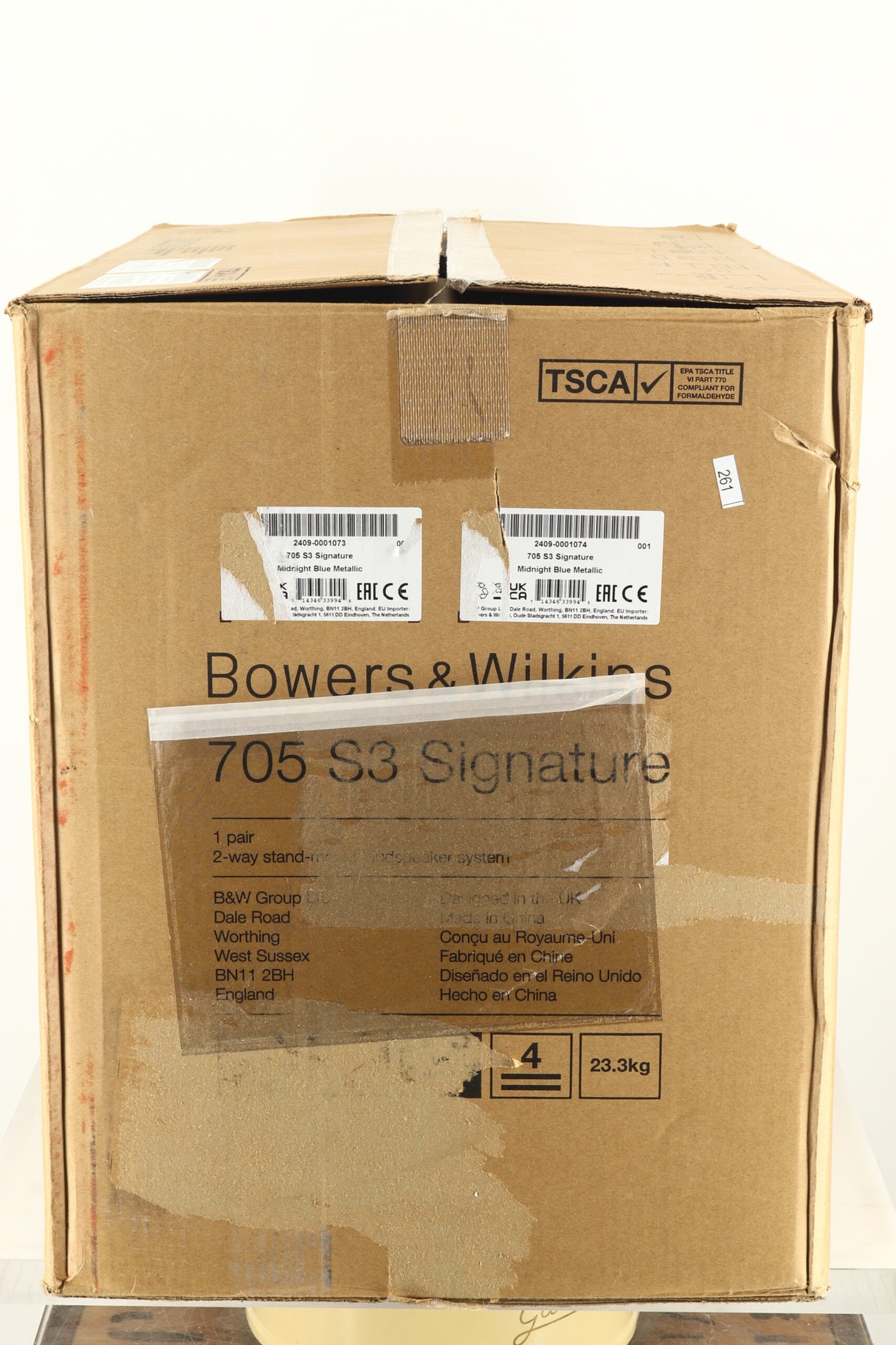 B&W 705 S3 Signature Standmount Speakers - Midnight Blue Metallic