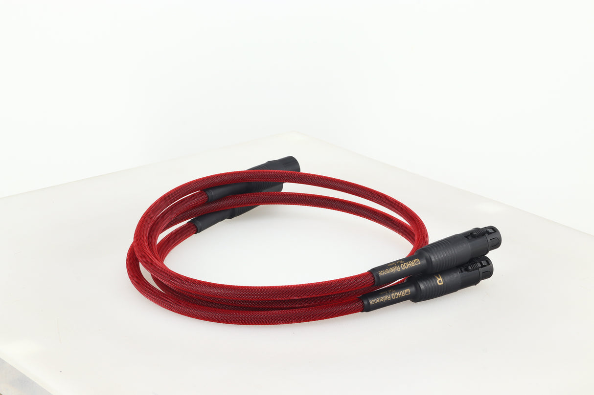 Audiomica RHOD Reference Red Series XLR-XLR Interconnect Cables 1.0m Pair