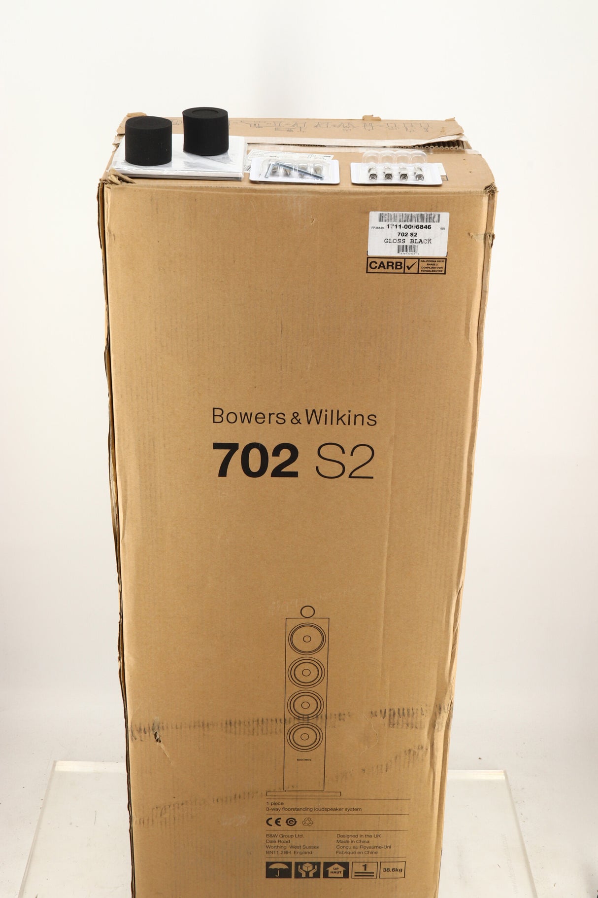 B&W 702 S2 Floorstanding Speakers - Gloss Black