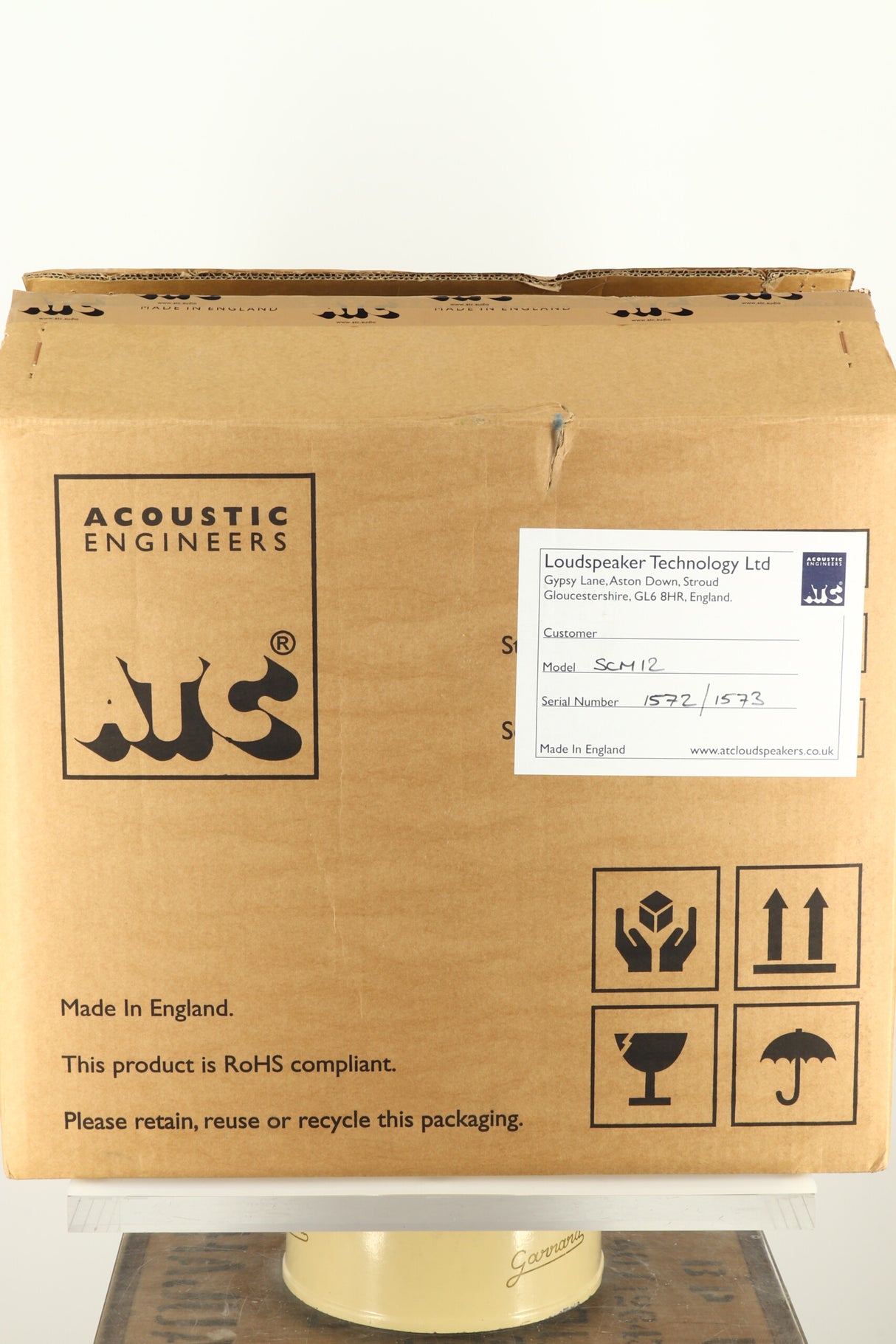 ATC SCM12 Standmount Speakers - Cherry