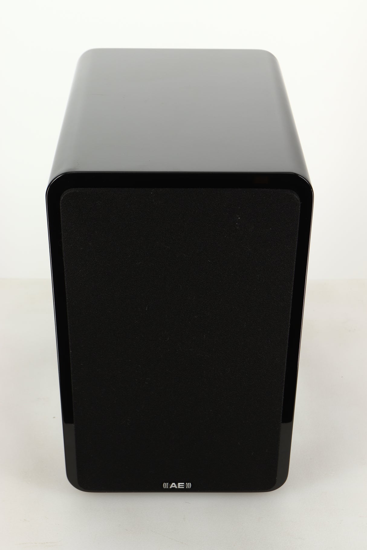 Top view of a used Acoustic Energy AE1 Active Standmount Speakers in Black Piano Lacquer finish