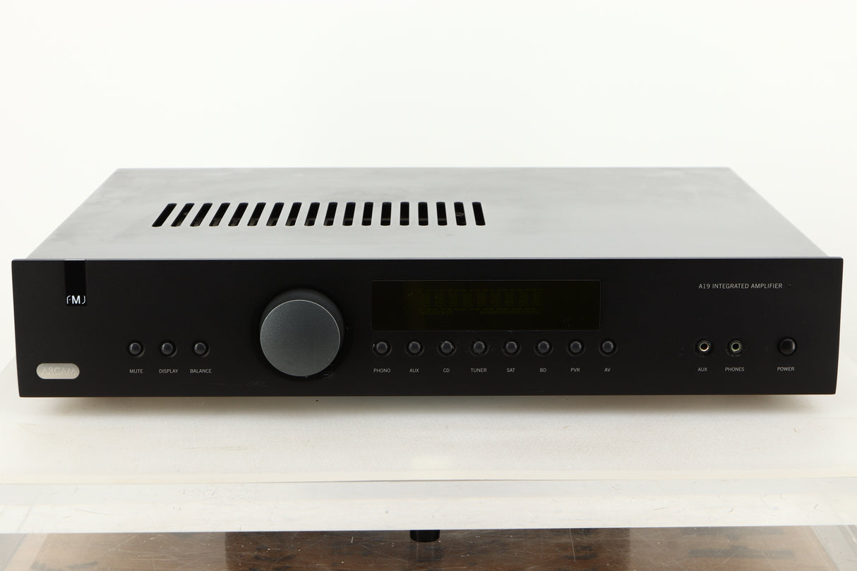 Front view of a used Arcam A19 Integrated Amplifier