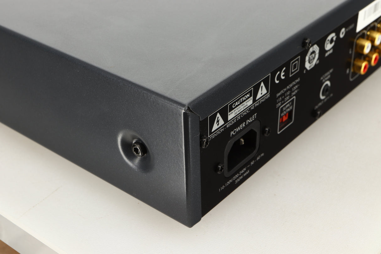 Rear left corner view of a used Arcam A19 Integrated Amplifier