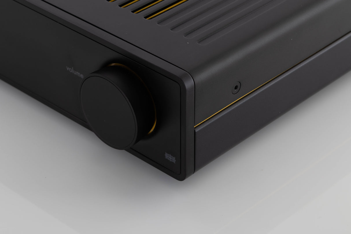 Front right corner view of a used Arcam A25 Radia Integrated Amplifier