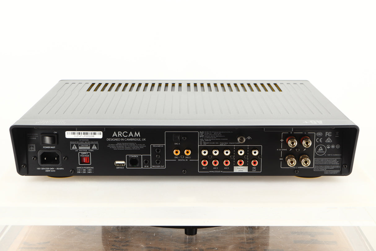 Rear view of a used Arcam A5+ Integrated Amplifier