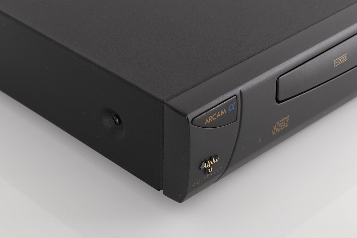 Front left corner view of a used Arcam Alpha 9 CD Player