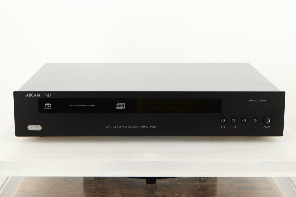 Front view of a used Arcam CDS27 CD/Network Player in Black finish