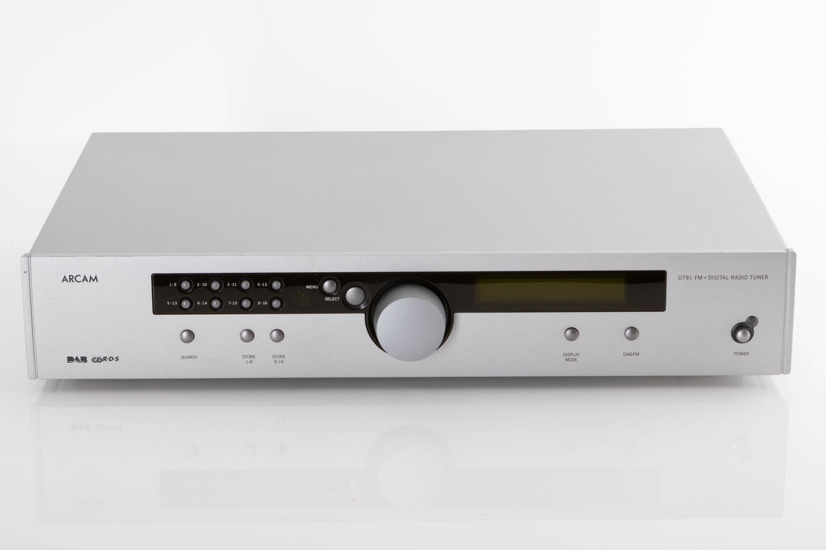 Front view of a used Arcam DT91 Digital Radio Tuner in Silver
