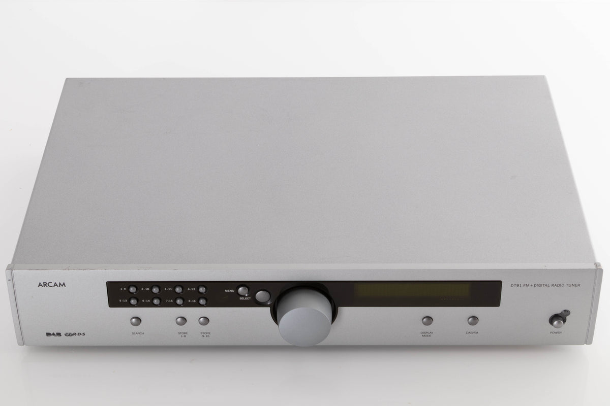 Top view of a used Arcam DT91 Digital Radio Tuner in Silver