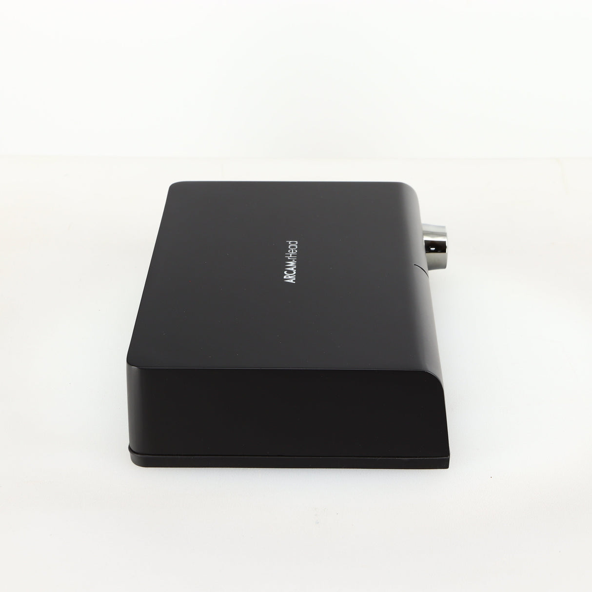 Left side view of a used Arcam rHead Headphone Amplifier in a black finish