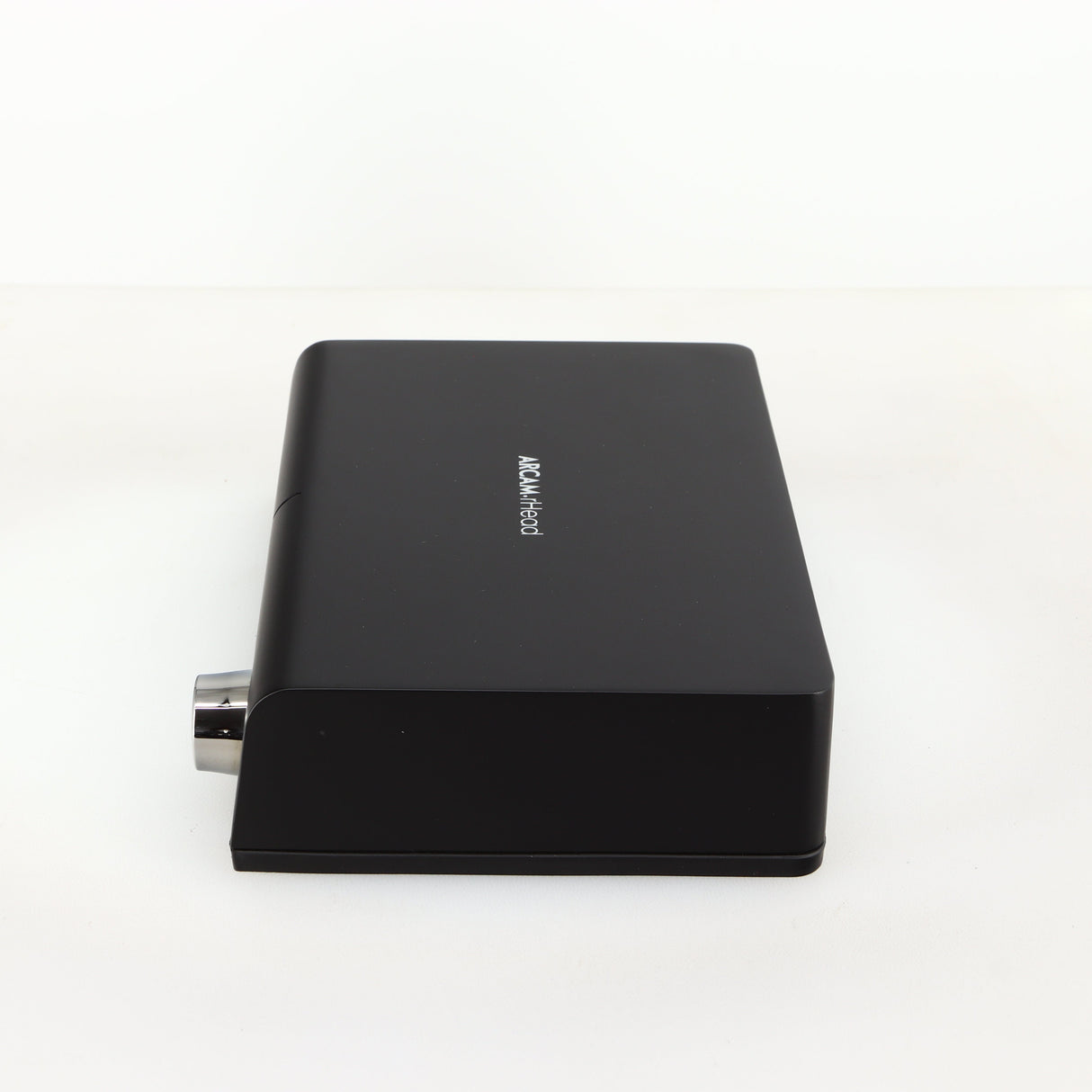 Right side view of a used Arcam rHead Headphone Amplifier in a black finish