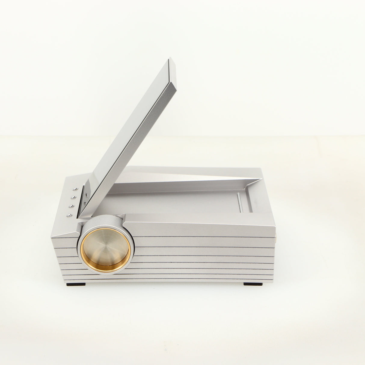 Right side view of a used Astrell & Kern Acro CA1000 Headphone Amplifier in a silver finish