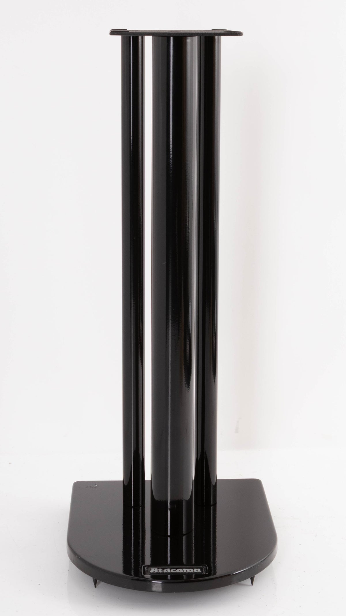 Front view of a used Atacama Nexus 6 Speaker Stands in a Gloss Black finish