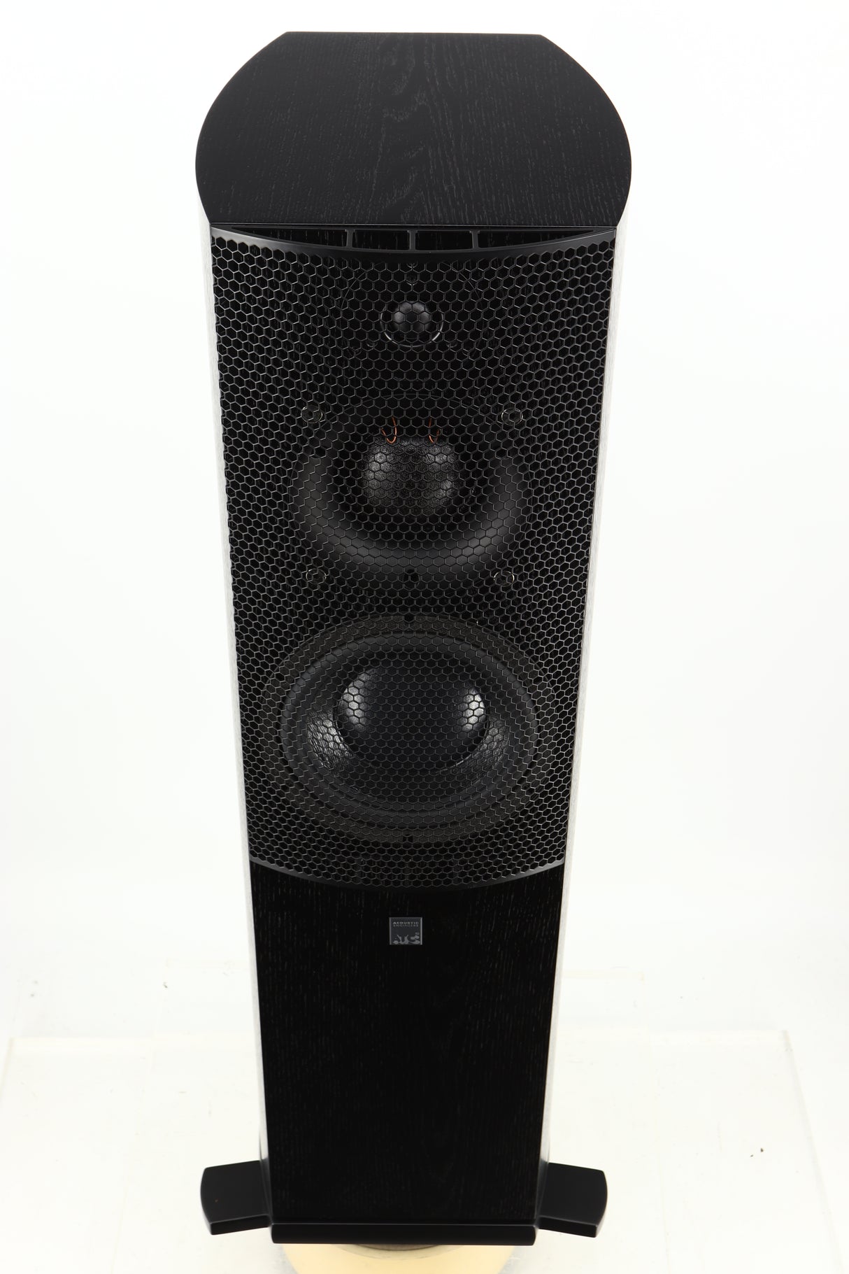 Top view of a used ATC SCM40 Floorstanding Speaker in Black Ash finish