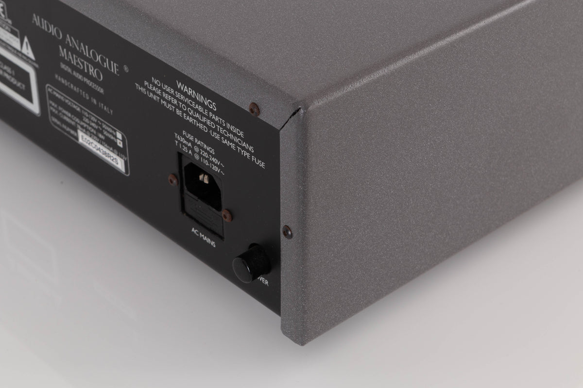 Rear right corner view of a used Audio Analogue Maestro CD Player in Silver