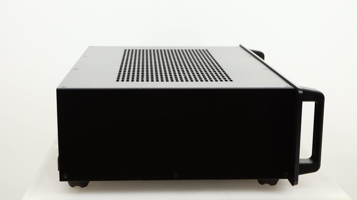 Left side view of a used Audio Research LS17SE Pre Amplifier in a black finish