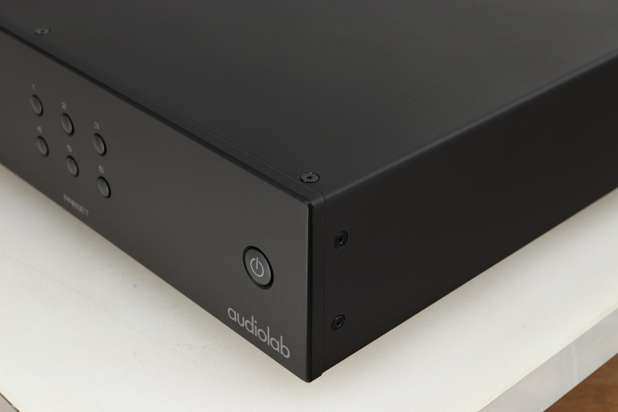 Front right corner of a used Audiolab 6000N Network Streamer in a black finish