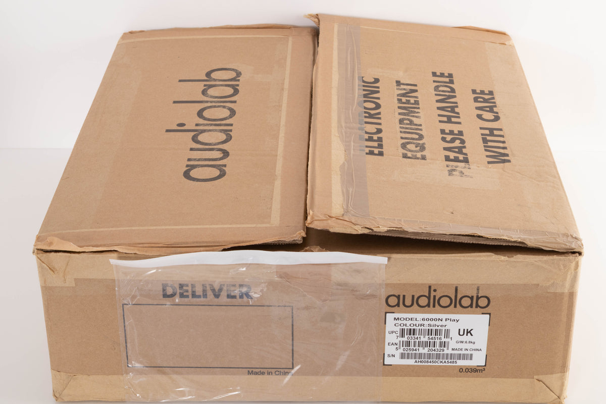 Box for a used Audiolab 6000N Play Network Streamer in a Silver finish