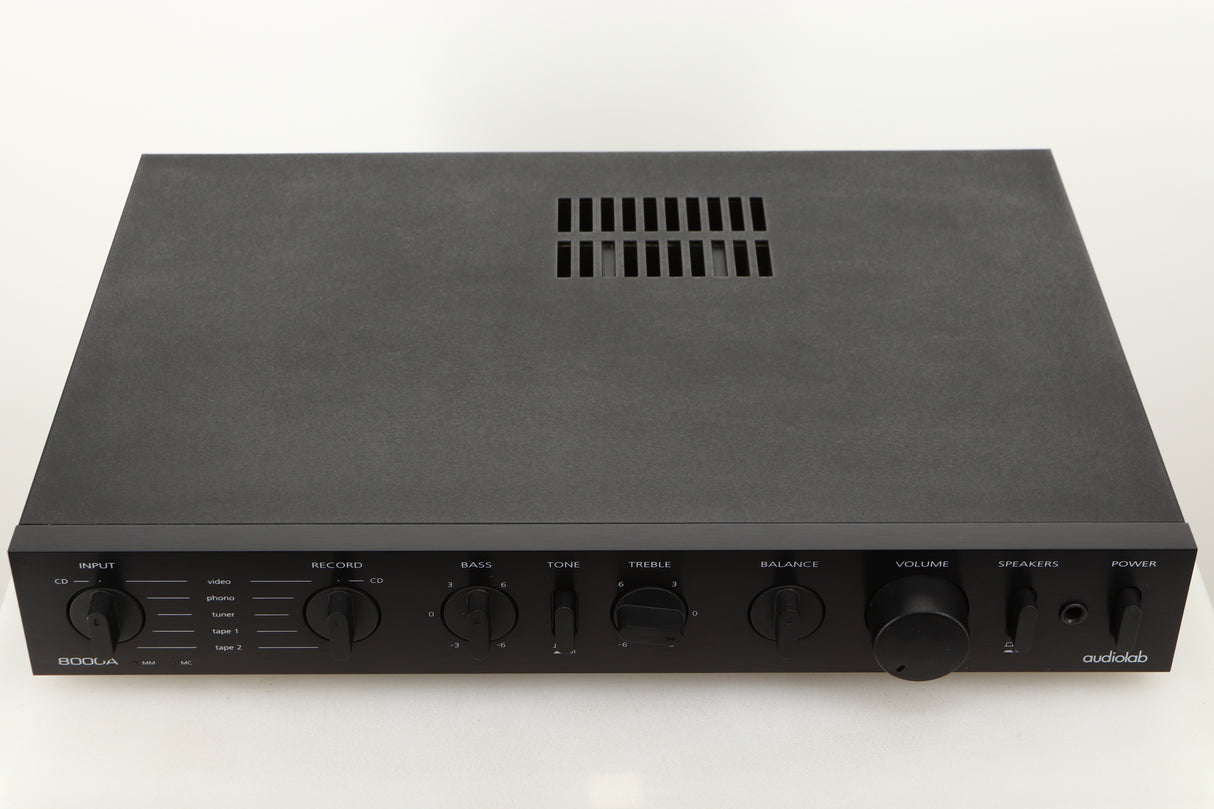 Top view of a used Audiolab 8000A Integrated Amplifier