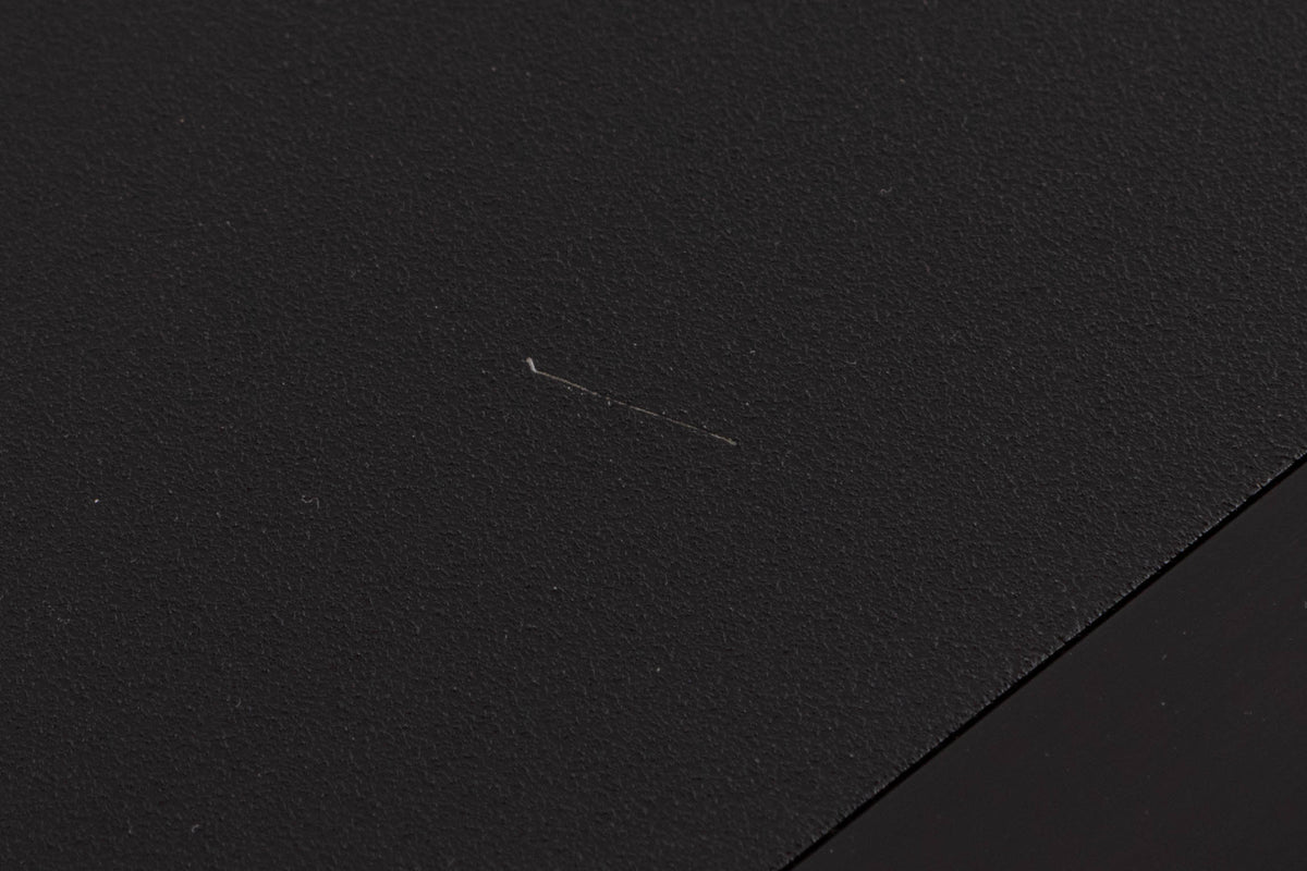 Close up of a used Audiolab 8000DAC Digital Analogue Converter in a Black finish showing light scratch on top