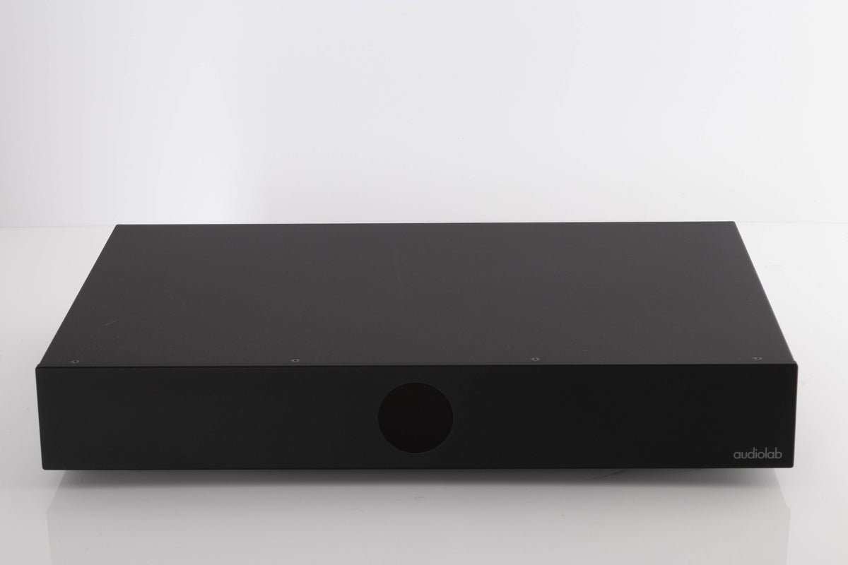 Front view of a used Audiolab DC Block 6 in a Black finish